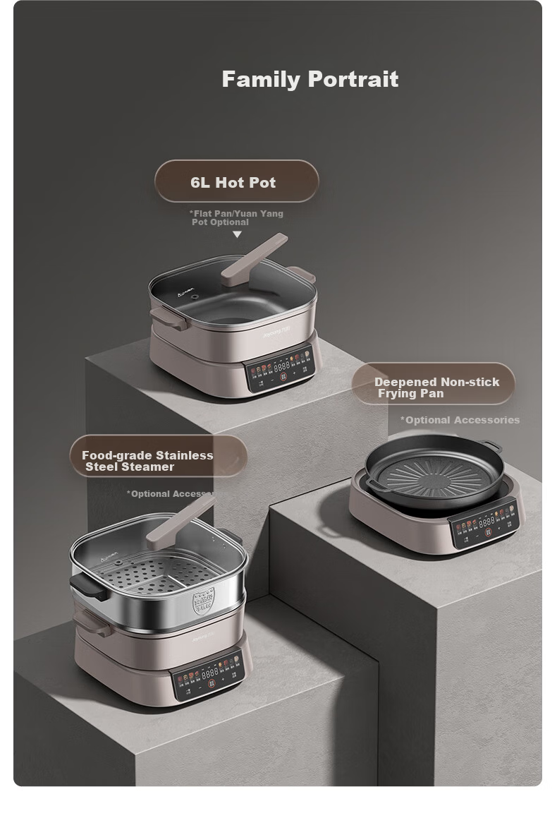 Joyoung IH Electric Hot Pot 2200W High Power Multifunctional 6L Split Electric Frying and Cooking Pot HG60-G3 17