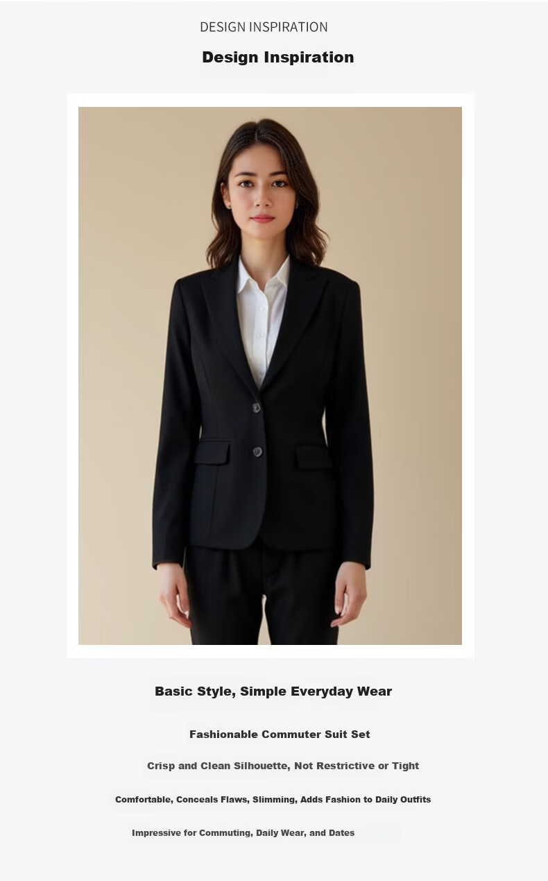 ROMON Women's Slim Fit Business Suit Jacket Professional Office OL Interview Work Commuter Blazer 2