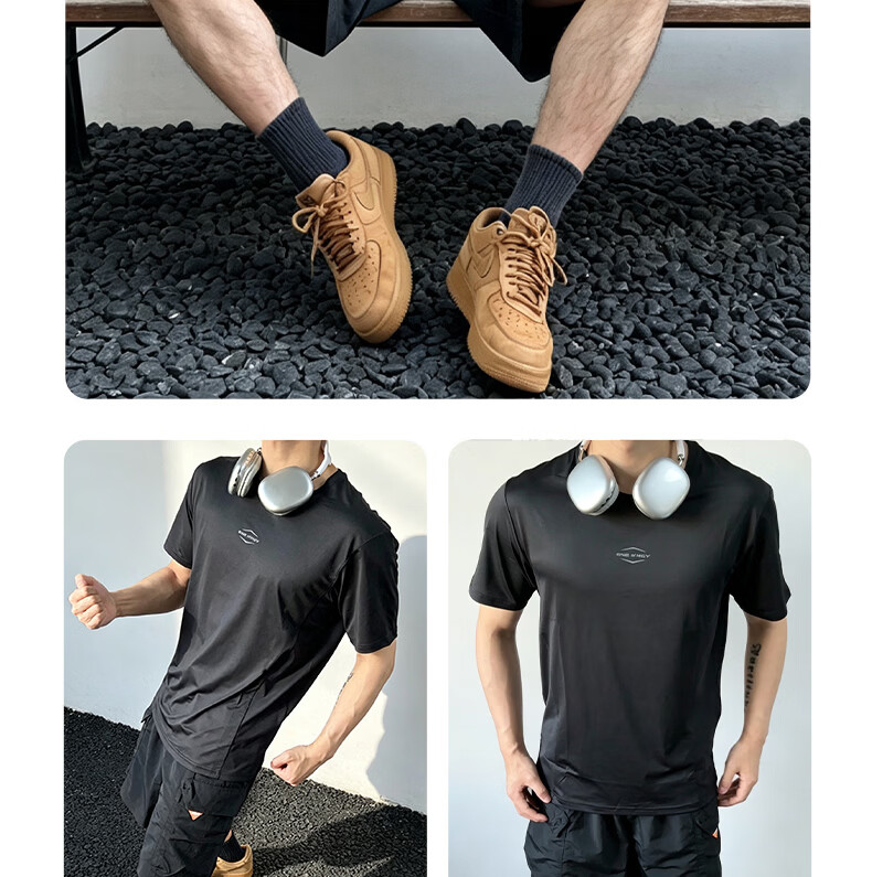 361° Men's T-Shirt Spring Summer New Quick-Dry Loose Fitness Sports Casual Short Sleeve Cool Top 652624124-6 2