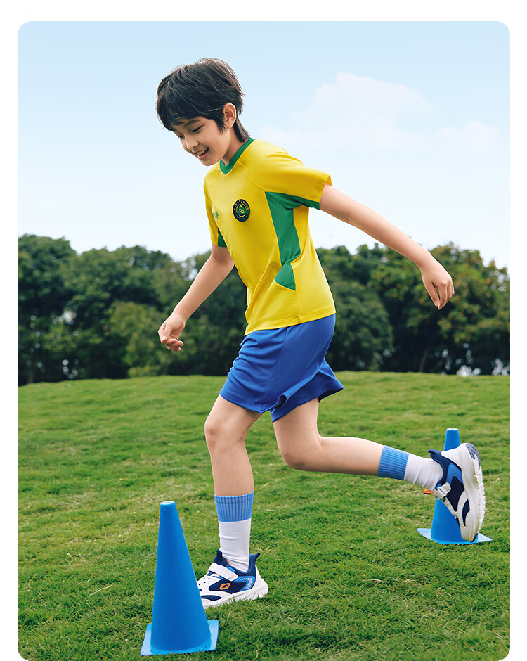 Balabala Kids Short Sleeve Set Boys Girls Baby 2-Piece Summer 2026 Football Jersey and Shorts Moisture-Wicking Quick-Dry 16