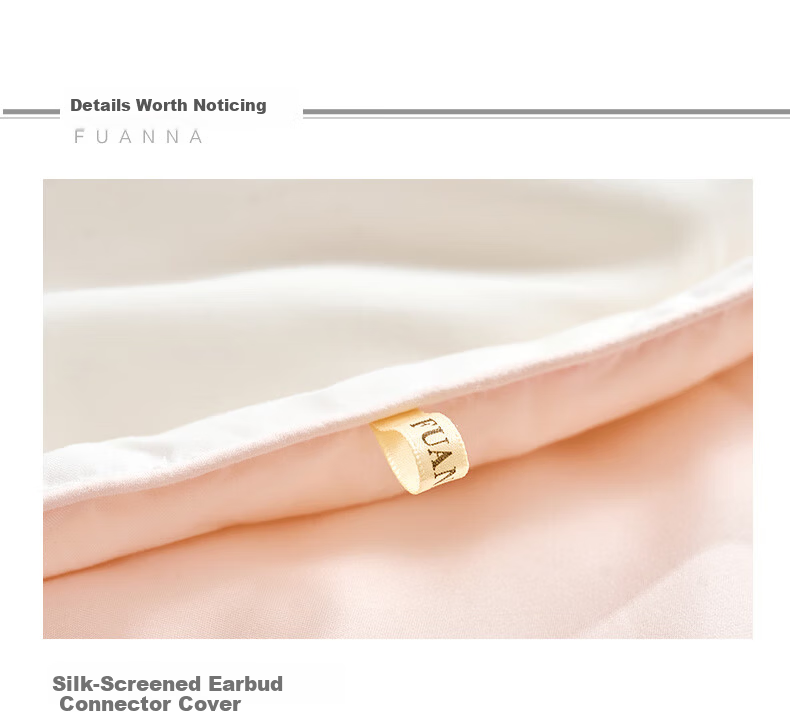 FUANNA Quilt A-Class 60% Soy Fiber Antibacterial Quilt Double Extra Large Winter Quilt Core Bedding 230*229cm Pink 9