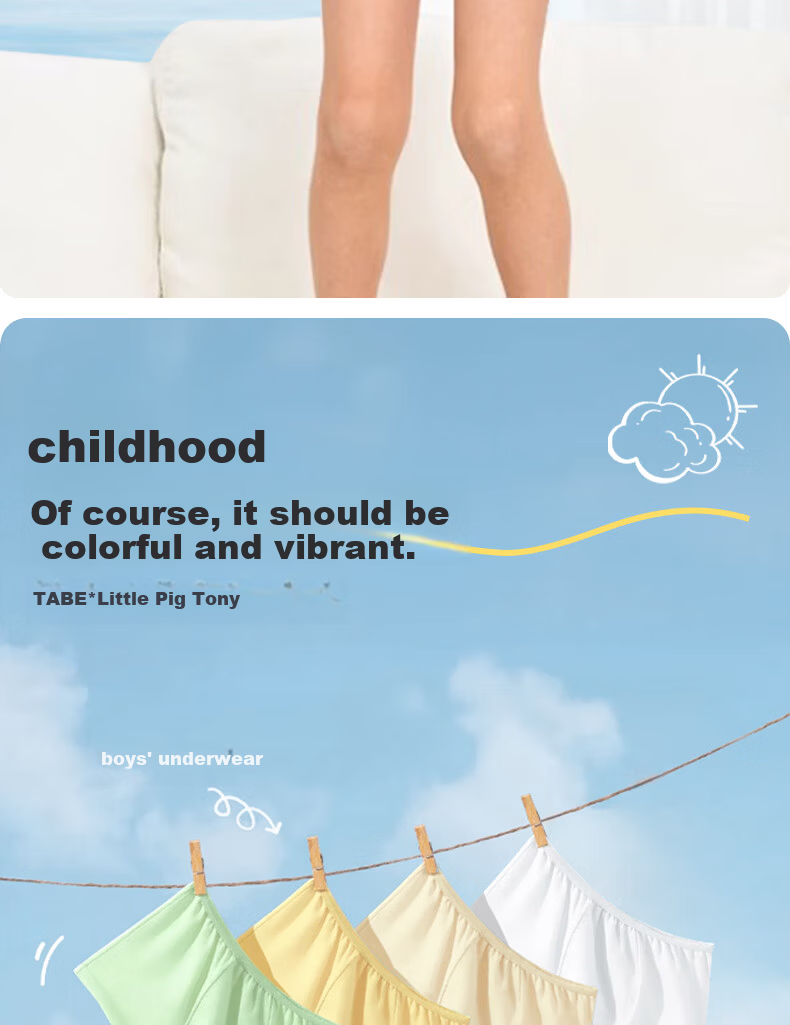 Qihaiqiu Children's Disposable Sterilized No-Wash Daily Use Boys Travel White Boxer Shorts Size L 3