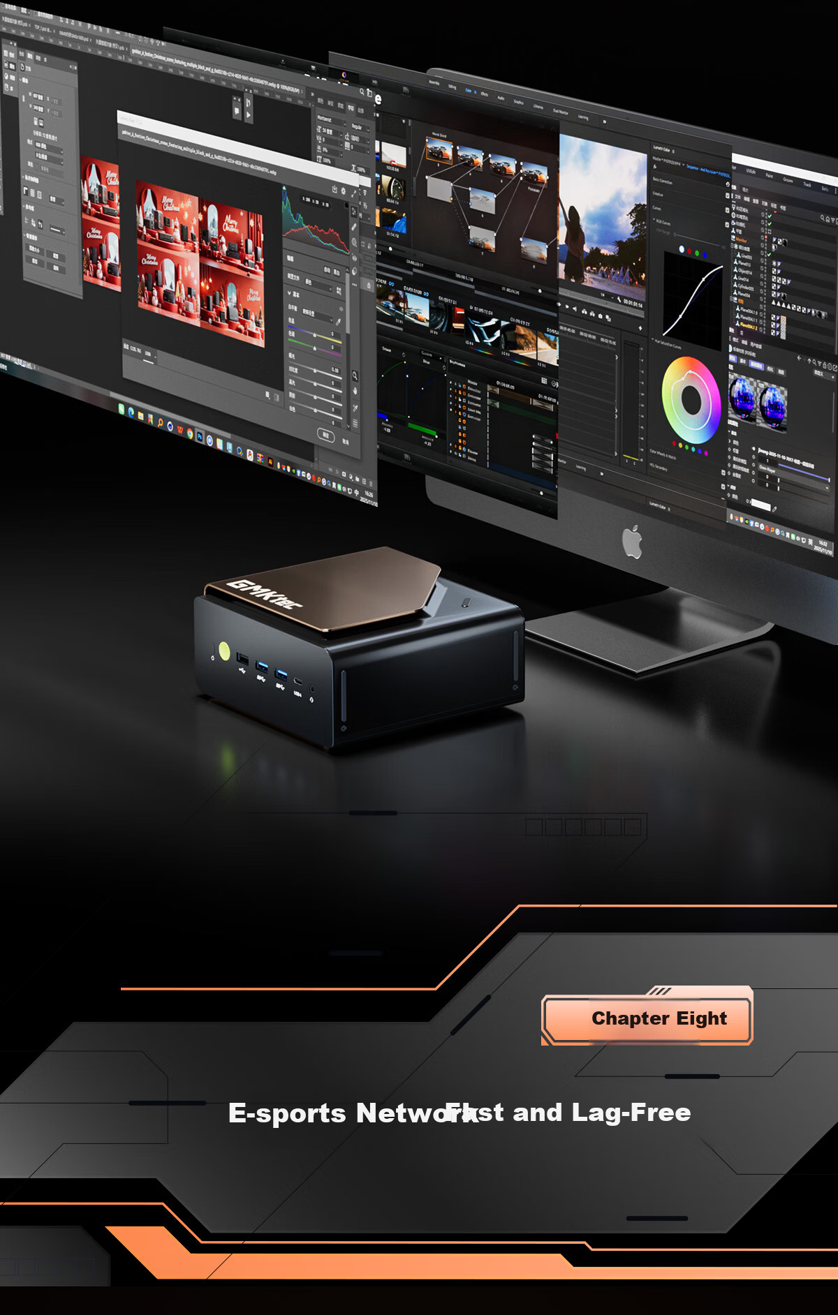 GMK EVO-T2S Core Ultra X7 358H OpenClaw Mini PC Lobster Office Business Gaming (64GB+853GB) 15