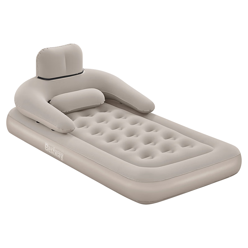 Bestway Automatic Inflatable Flocked Mattress with Backrest Home Outdoor Car Inflatable Sofa Extra Large Thickened 671DG