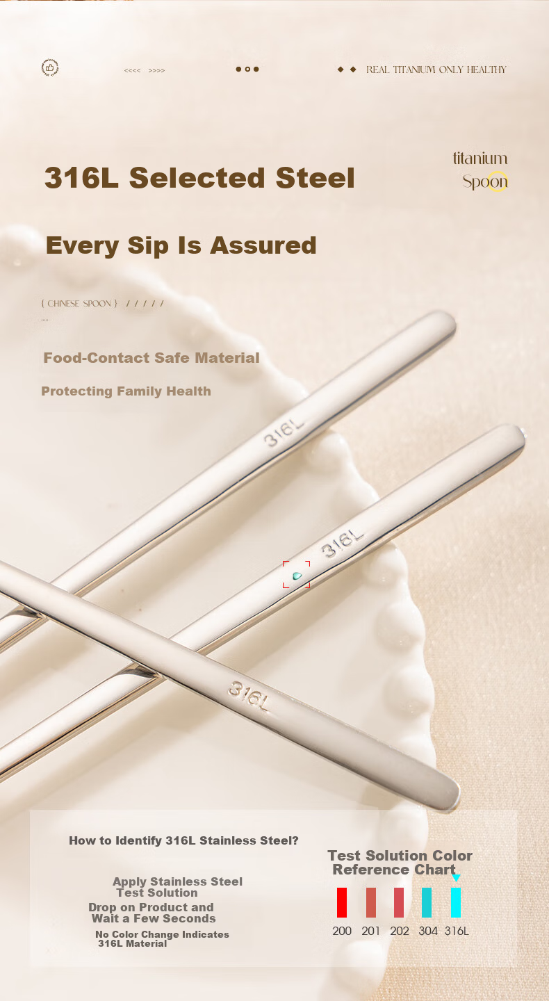 Guangyi 316L Stainless Steel Stirring Spoon Long Handle Coffee Stirrer Honey Spoon GY2660 2