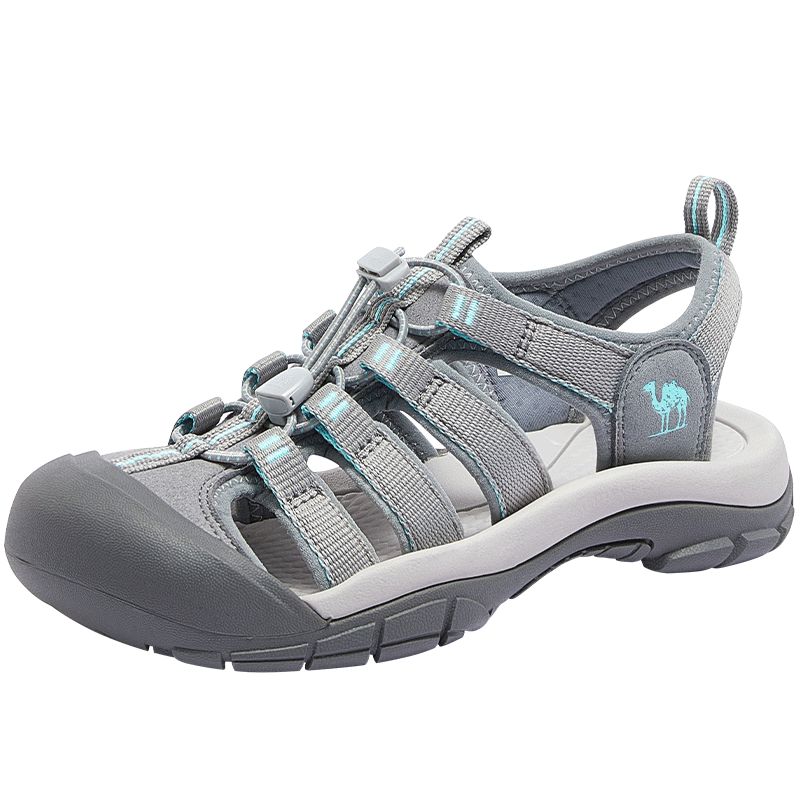 CAMEL Haibei Cute Hollow Outdoor Beach Sandals Men L16M162001 Silver Gray (Men's) Size 38