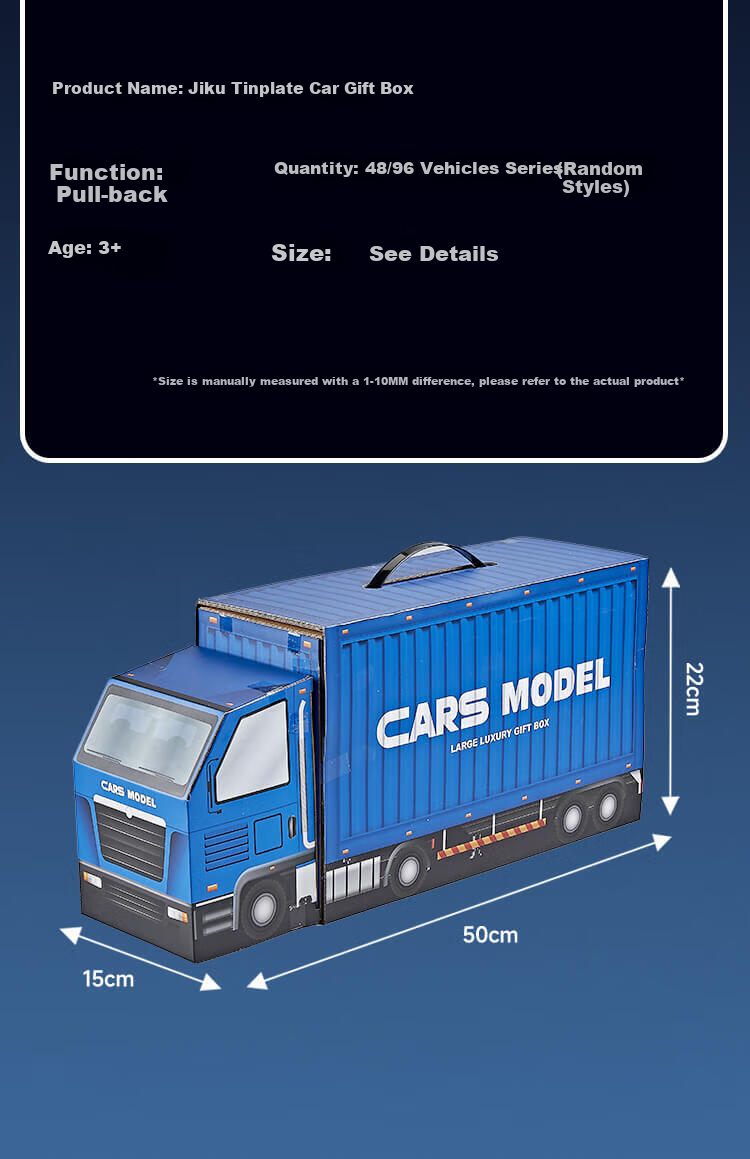 BAOLE STAR TOYS Alloy Car Boys Children's Toy 3-6 Years Old Small Car Model Gift Box Realistic Pull-Back Racing Car Blue Children's Day Gift 22