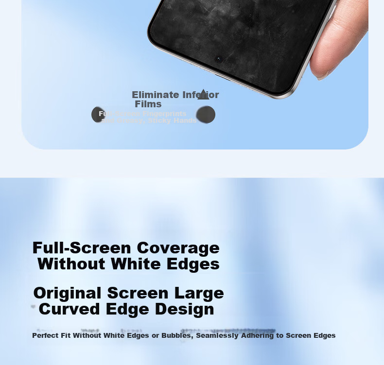 LANGLING [2-Pack | Ultrasonic Unlock] Full Coverage Tempered Glass Screen Protector for Meizu 22, Ultra-Thin, High-Definition, Anti-Drop, Anti-Fingerprint, No White Edges 8