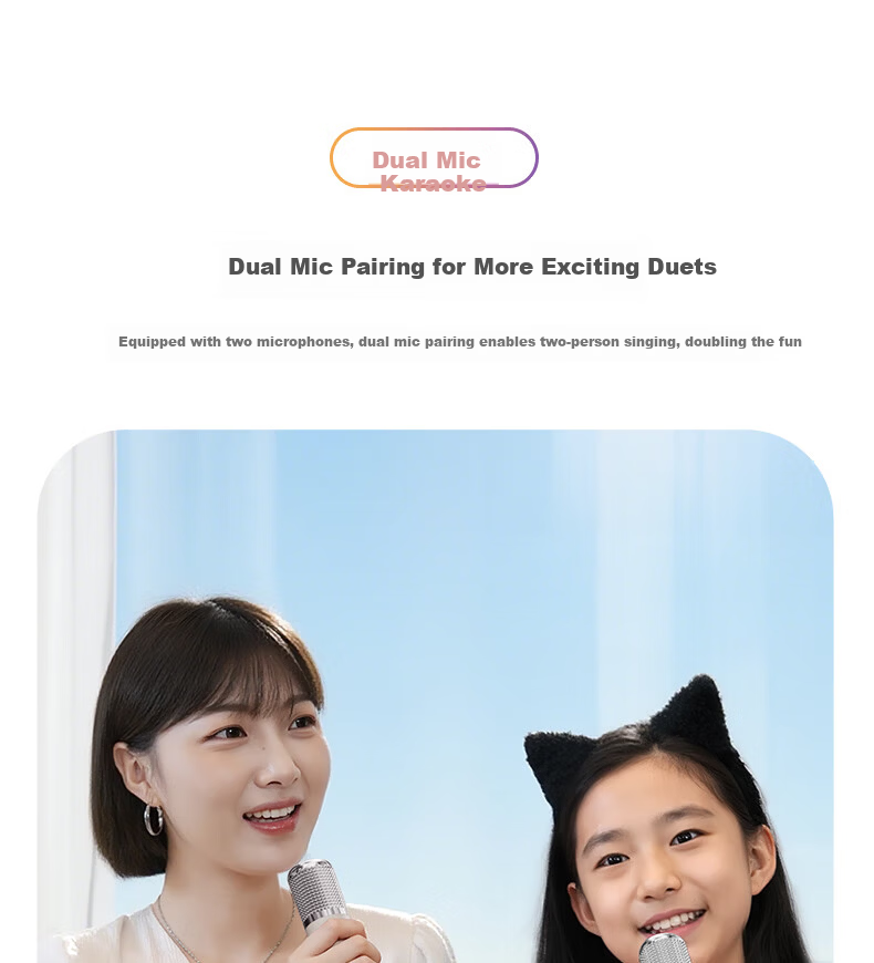 Soaiy K32M Wireless Home Karaoke Microphone Speaker All-in-One Mini KTV Set with Sound Card Bluetooth Singing Machine Children's Gift 15