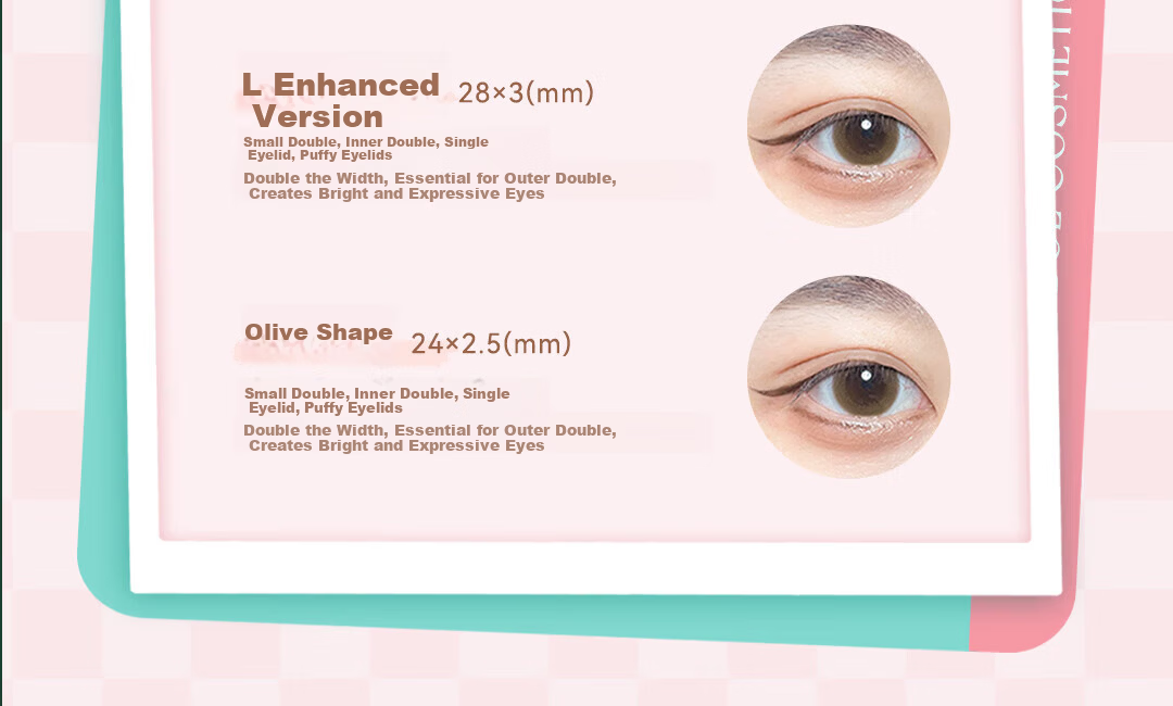Arrebol Double Eyelid Tape for Women Invisible Natural Lace Waterproof Sweatproof Anti-Puffy Eye Pads L Natural Style 105 Pieces 8