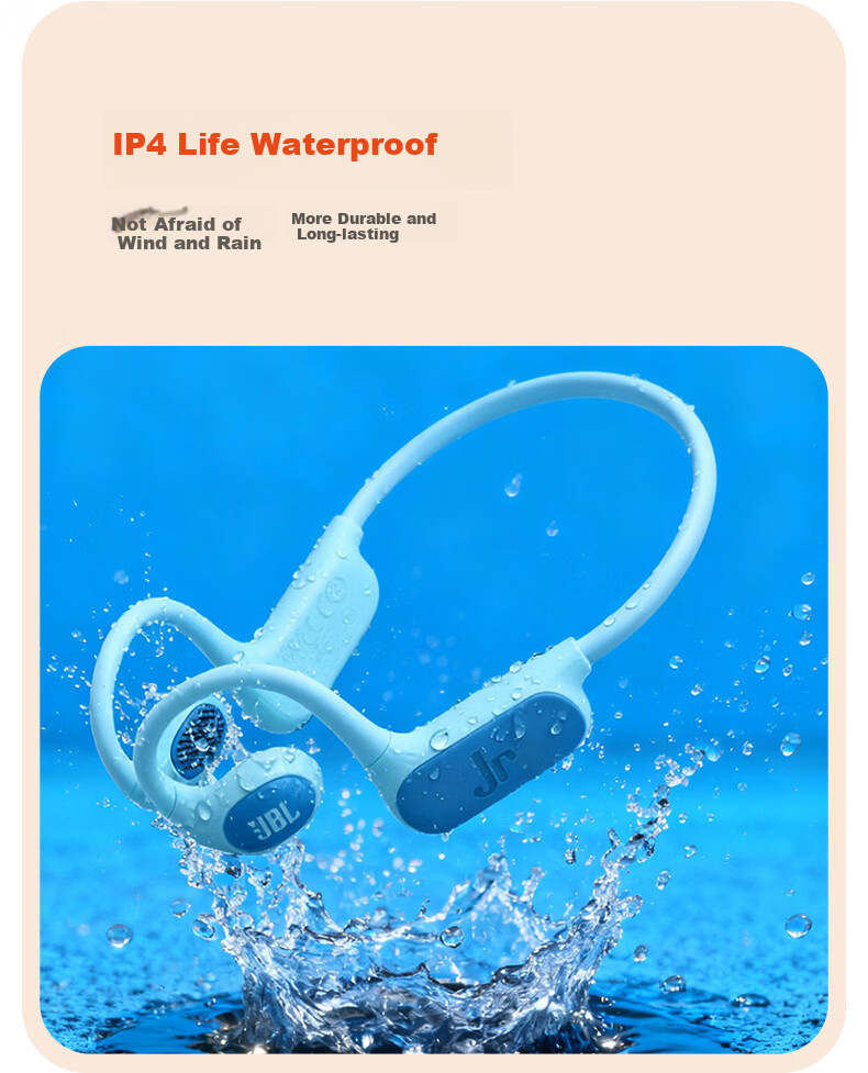 JBL JR Free Open-Ear Wireless Neckband Kids Headphones Non-In-Ear Bluetooth Ear-Hook Student Study Online Class Sports Music Ear Protection Parent-Child Education Sky Blue Purple 13
