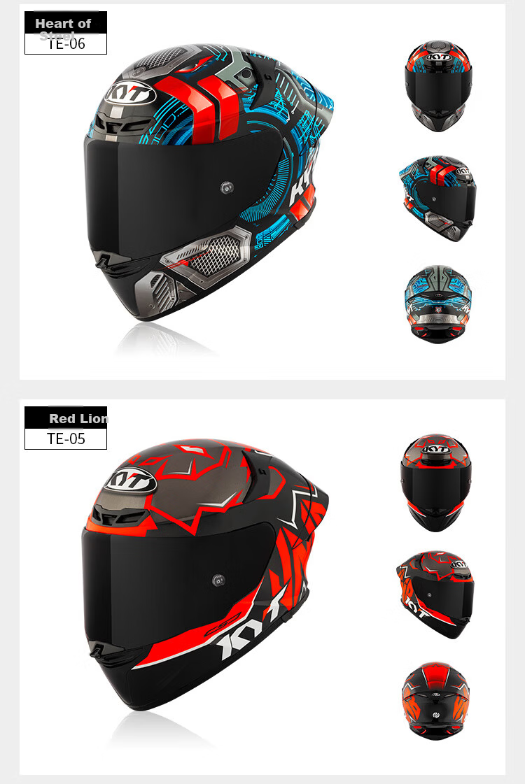 KYT Official Genuine Imported Motorcycle Helmet Unisex Four Seasons Full Face Windproof and Anti-fall TE-02 Bright White XXL 22