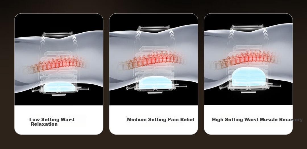CoolRelax Waist Support Massager HA60 Heat Therapy Massage Device Smart Lumbar Belt Electric Heating Warm Waist Lumbar Spine Muscle Strain Relief Waist Stretching Birthday Gift for Parents New Year Gi 7