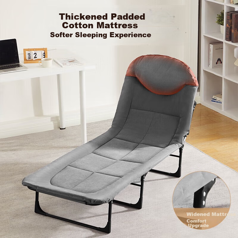 JD Jingzao Folding Bed Recliner American Style Single Nap Bed Hospital Care Bed Outdoor Military Bed 180*60cm