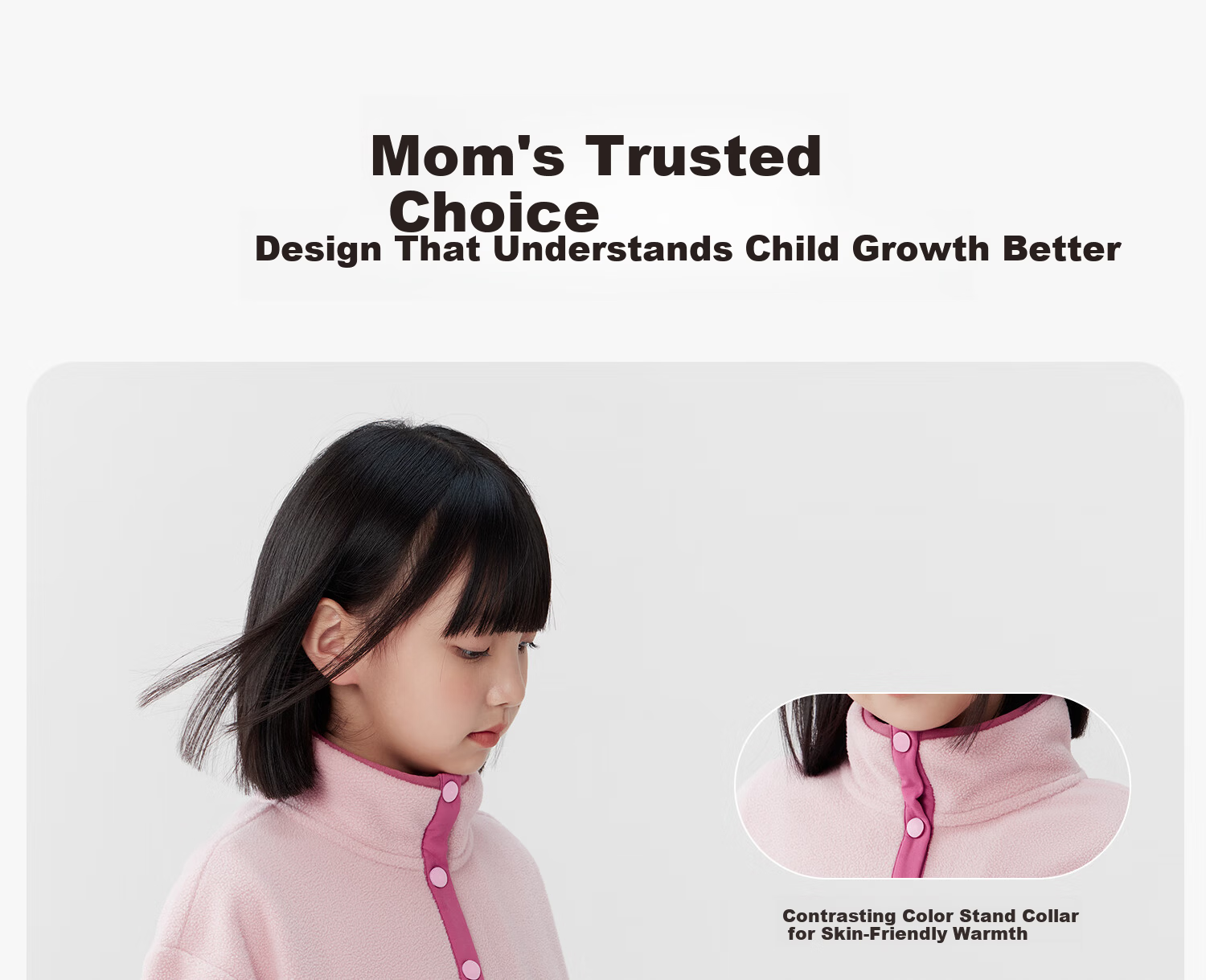 Zuo Xi Girls' Fleece Sweatshirt 2025 New Children's Winter Stand Collar Anti-Static Jacket Pink 120 6