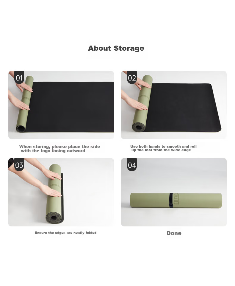 Hata Yoga Mat for Women, Home Use, Natural Rubber, Non-Slip, Soundproof, Shock-Absorbing, Aerobics Professional Thickened Silent Exercise Mat 12