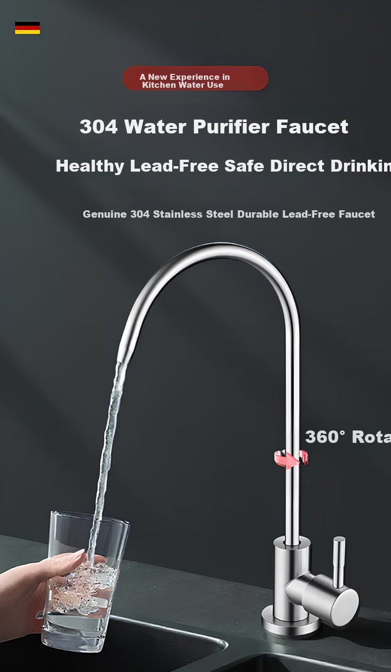 OLEWA Germany Water Purifier Faucet 304 Stainless Steel Single Outlet Water Purifier 1/4" 3/8" Household Direct Drinking Z501 4