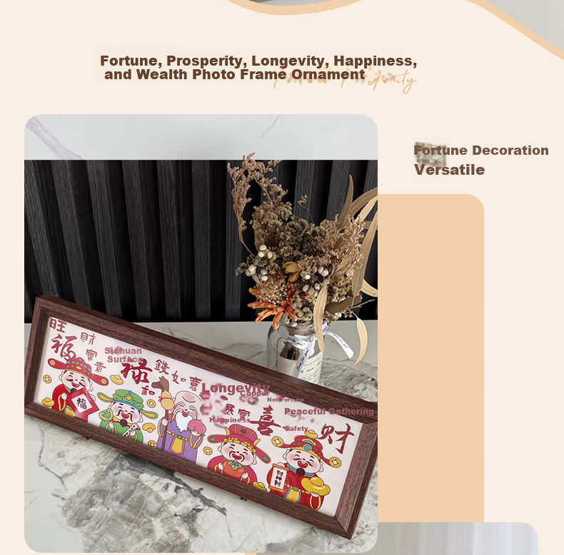 Kongsheng Five Blessings Doorway Decoration Prosperity Fortune Happiness Longevity Housewarming Gift Mother's Day Birthday Gift 2