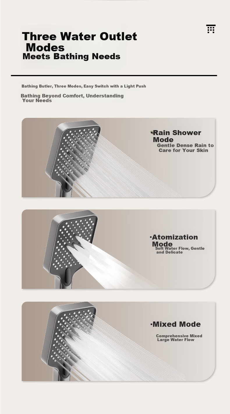 Jingmi Premium Shower Set Brass Gunmetal Shower Head Full Home Pressurized Bathroom Shower System 10