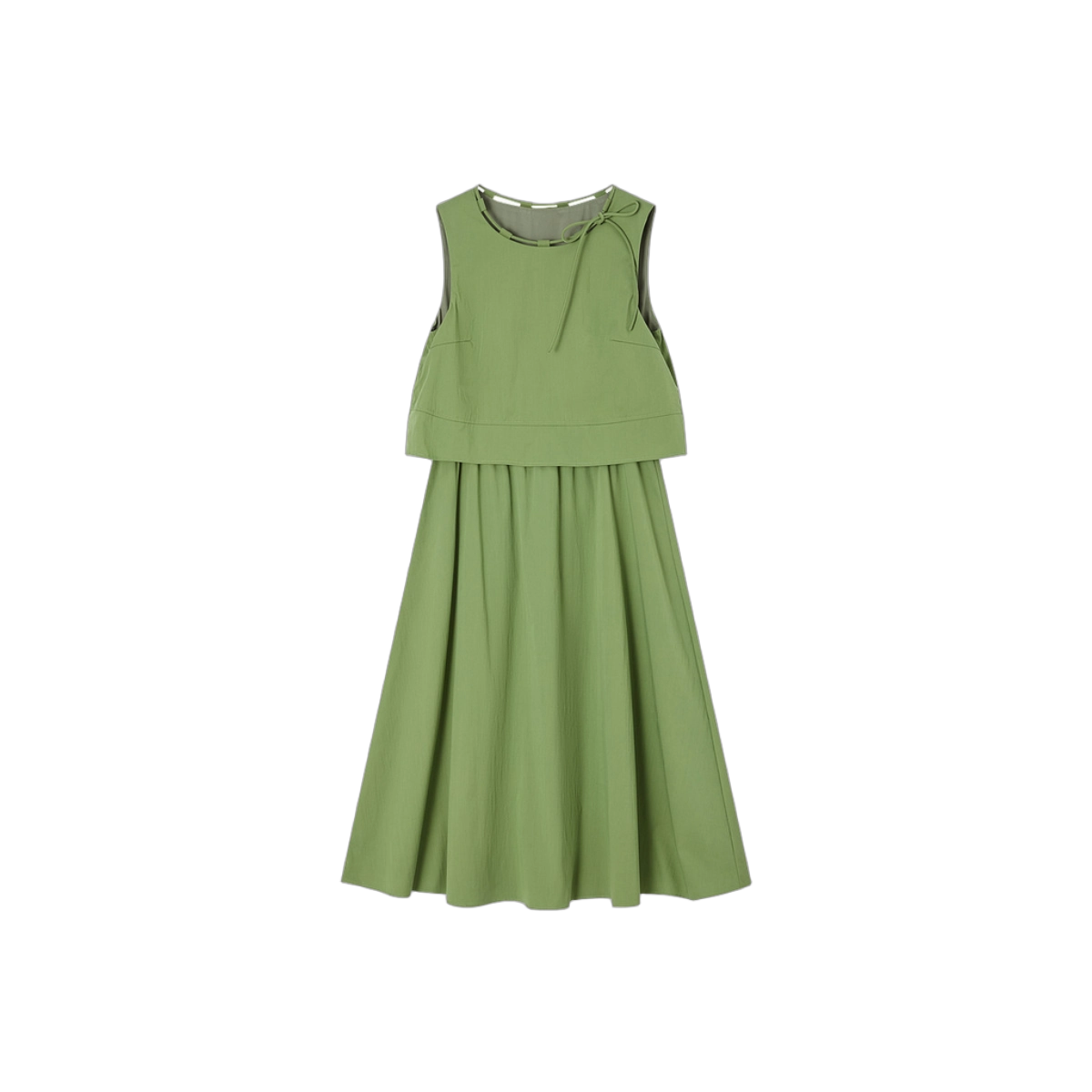 Demana Cotton Cloud Nap Summer Adjustable Strap Round Neck Denim Dress A-Line Mid-Length Women's Dress