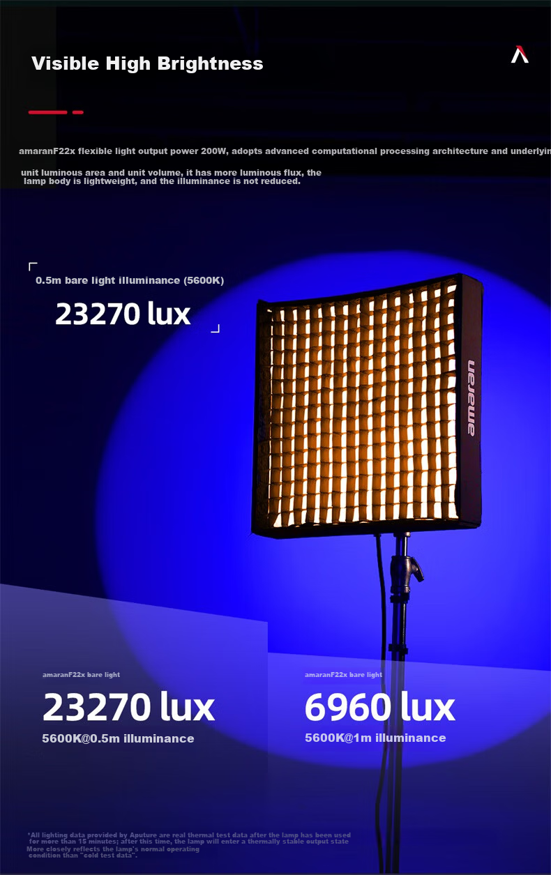 AMARAN F22x Bi-Color Flexible Foldable LED Video Light Softbox for Live Streaming and Professional Studio Lighting 4