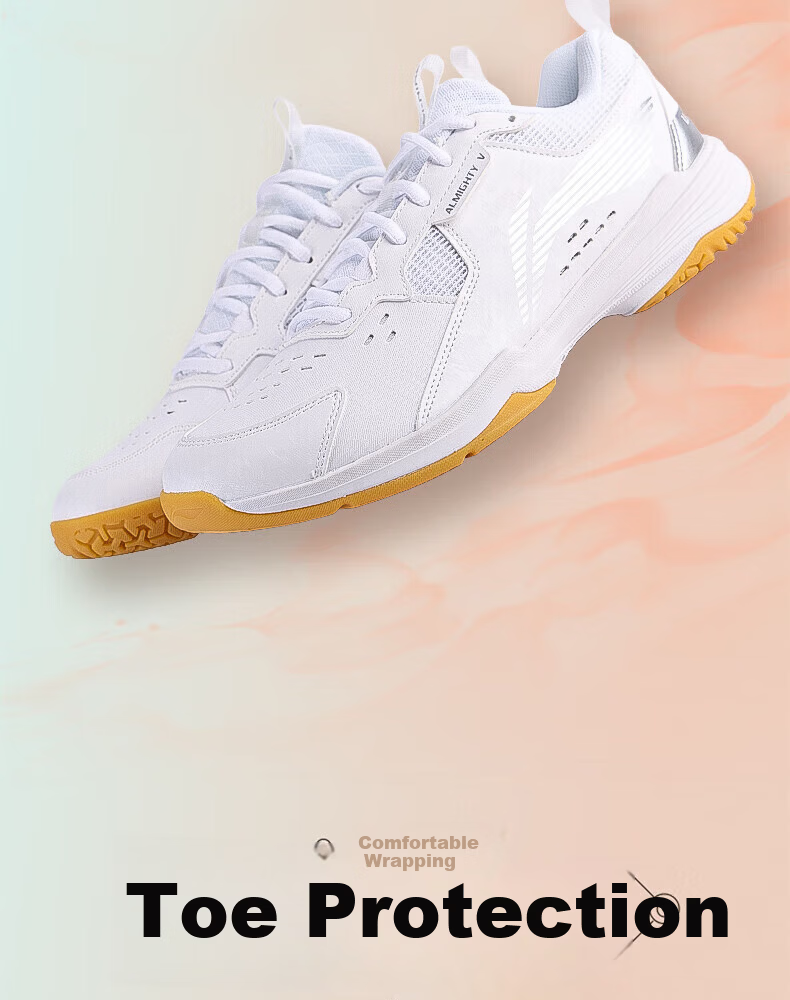 LI-NING Badminton Shoes All-Rounder V Shock Absorption Non-Marking Wear-Resistant Anti-Twist Non-Slip Professional Training Sports Shoes for Men 6