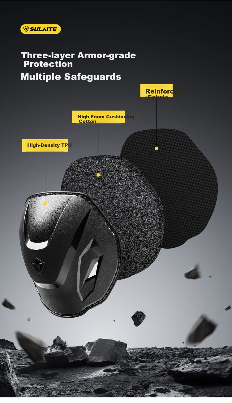 SULAITE Motorcycle Knee Pads CE Level 2 Protective Gear Four-Season Riding Armor Motorbike Safety Equipment 12