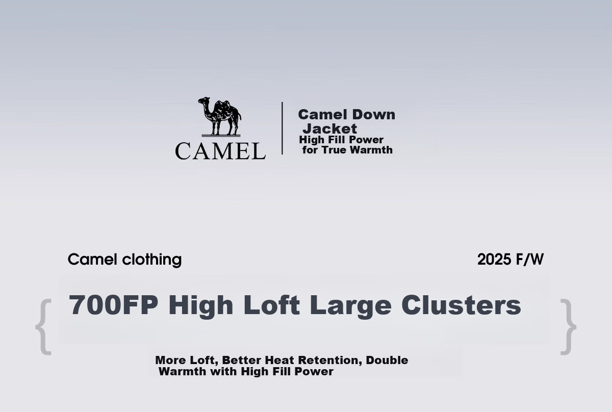 CAMEL Outdoor Short Water-Repellent Warm Down Jacket Puffer Coat 32