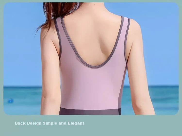 Xtep Women's Sleeveless One-Piece Swim Dress Slimming Tummy Control Conservative Beach Vacation Versatile Swimsuit 11
