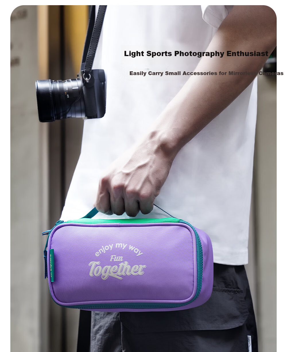 M Square Multifunctional Digital Bag Large Capacity Storage Cable Earphone Camera Organizer Portable Travel Bag Secret Green 5