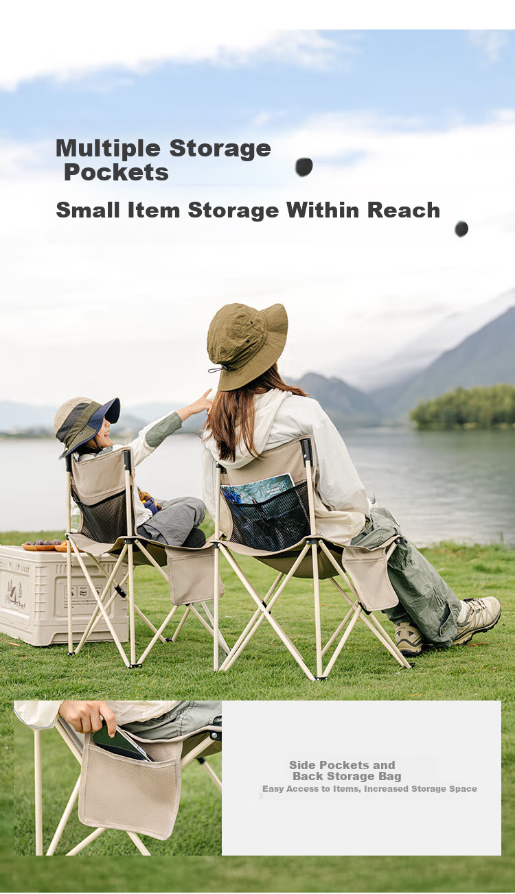 Naturehike T01 Folding Chair Outdoor Camping Backrest Stool Portable Beach Chair Dust Island Sand 8