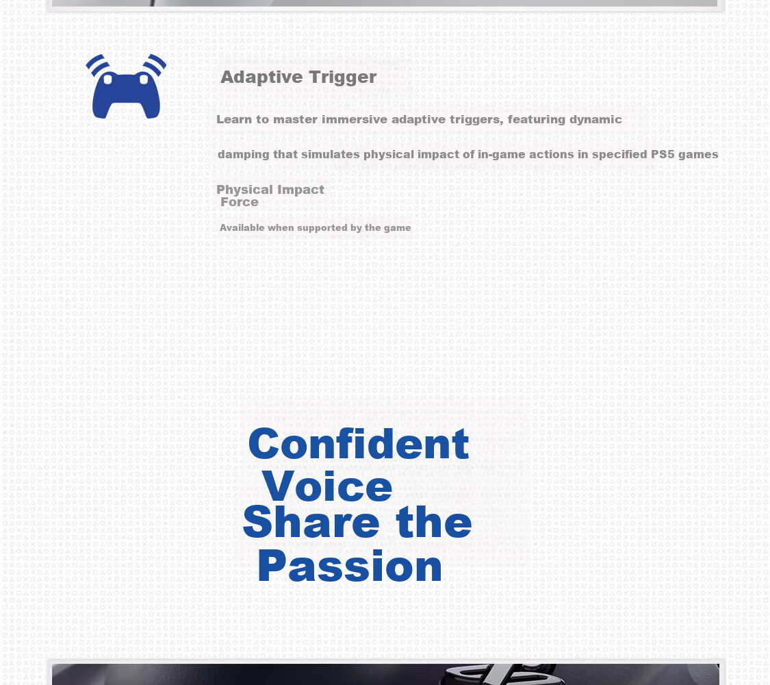 PlayStation Sony Official PS5 Controller DualSense Wireless Controller Compatible with Steam PS5 Controller Starlight Blue Back-To Gift Birthday Present FIFA 4