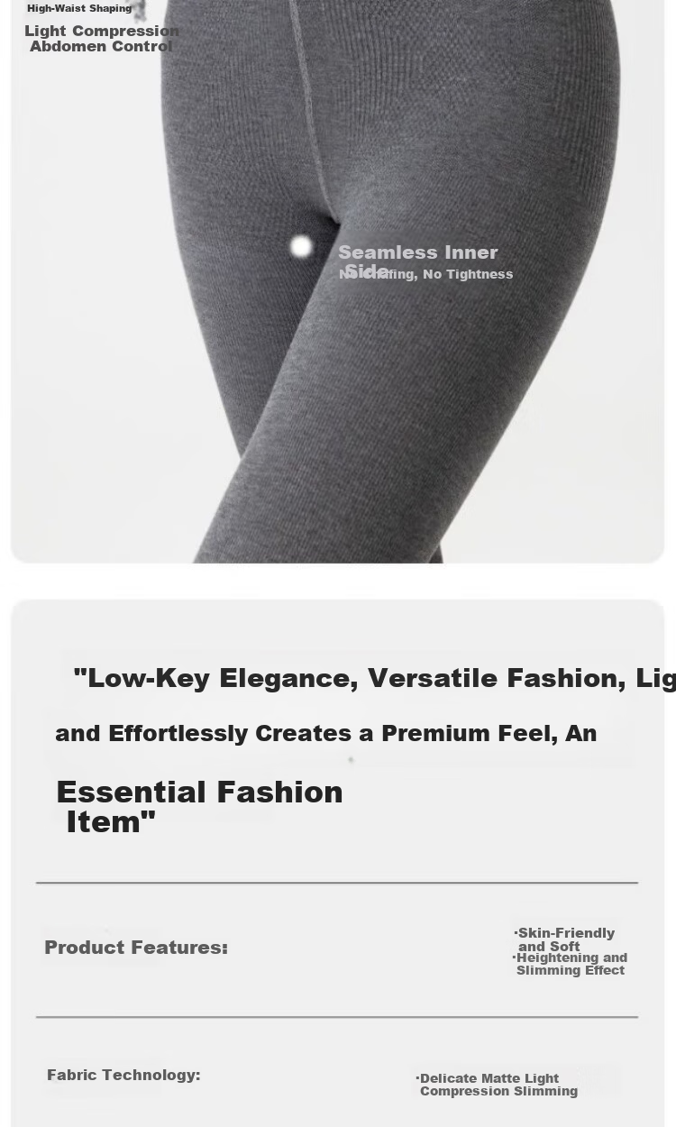GUJIN Women's Autumn Winter Leggings Black Vertical Striped Fleece Lined Slimming Warm Tights Gray 3
