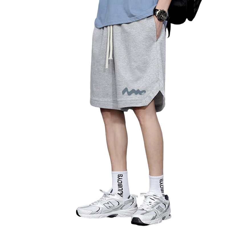 Cotton Casual Men's Summer Shorts Loose Fit Plus Size Five-Point Pants Gray 67; M