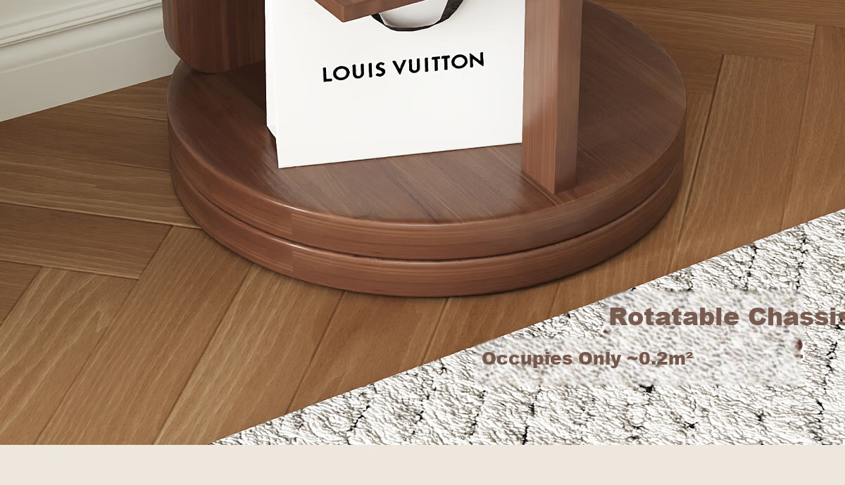 Millennium Huafu Full-Length Rotating Dressing Mirror Floor Mirror with Movable Bedroom Coat Rack Integrated Fitting Mirror 14