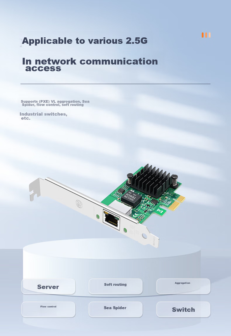 EB-LINK Intel I226 Chip PCIE to 2.5G Single-Port Network Card, Gaming Gigabit Desktop Computer Internal Wired Ethernet Adapter 9