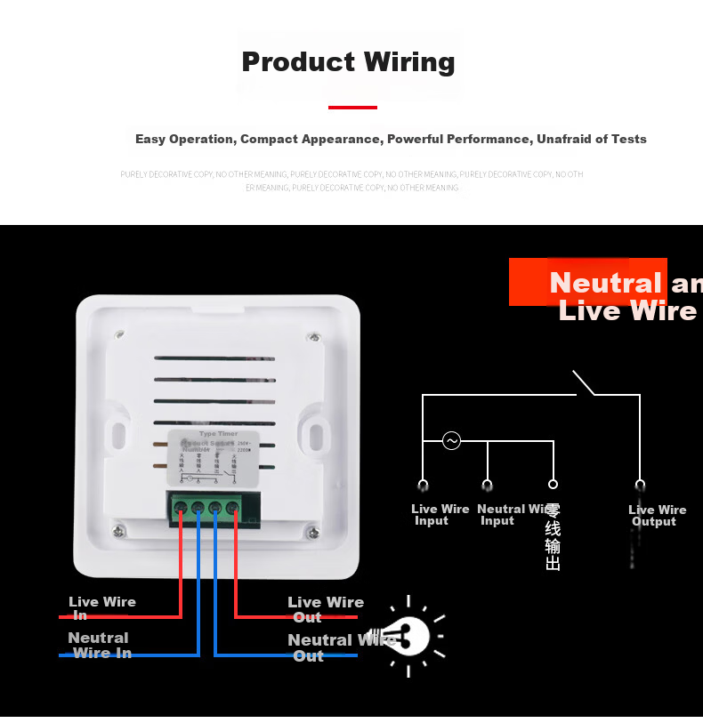 Xiya T21 Panel Timer Switch 250V Fully Automatic Wall-mounted Smart Time Control Microcomputer Advertising Light Timer 12
