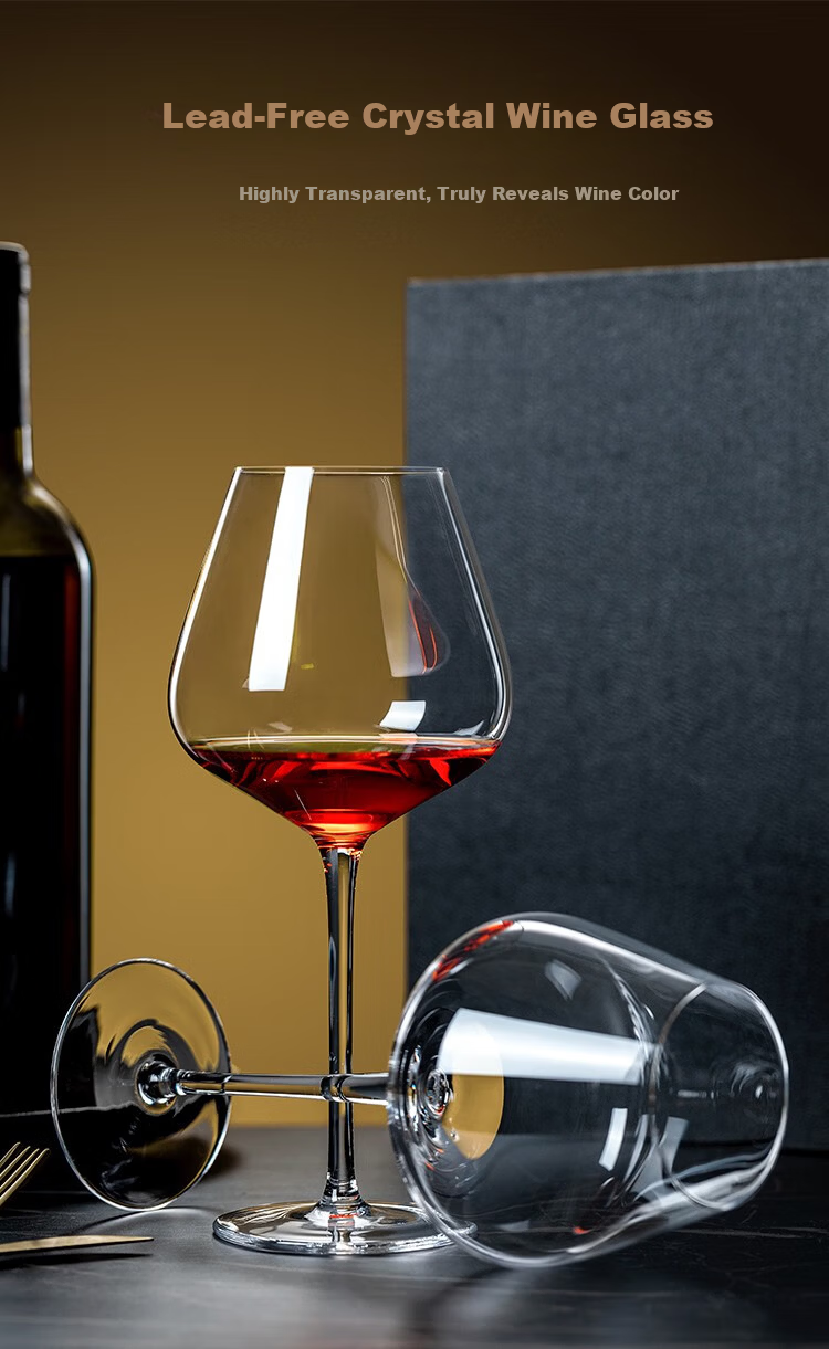 MUMU Crystal Burgundy Wine Glass Set High-End Home Use Stemware Decanter Wine Accessories Wedding Gift 2