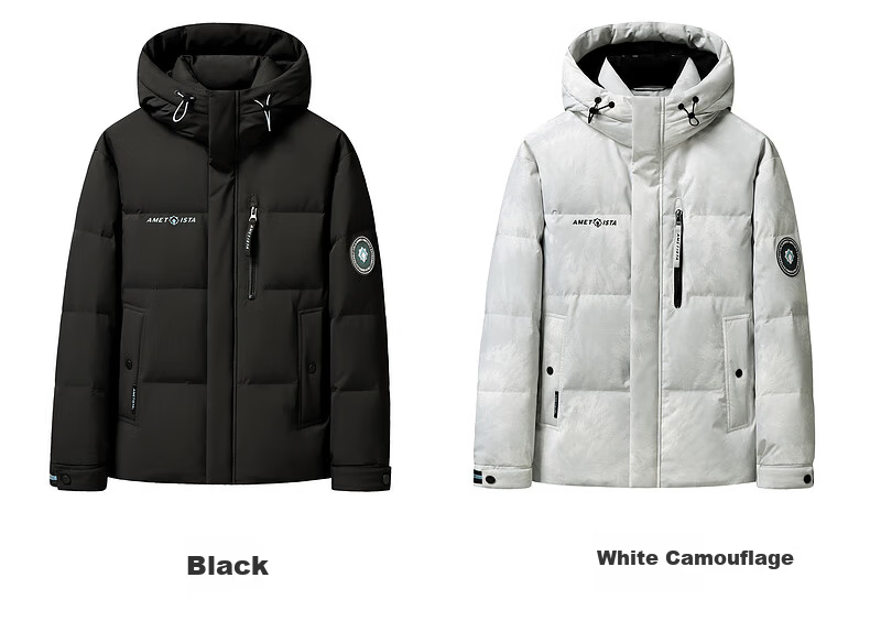 YAYA Purple Diamond Series Men's Short Down Jacket Winter Thickened Fashion Hooded Youth Trendy Coat 4