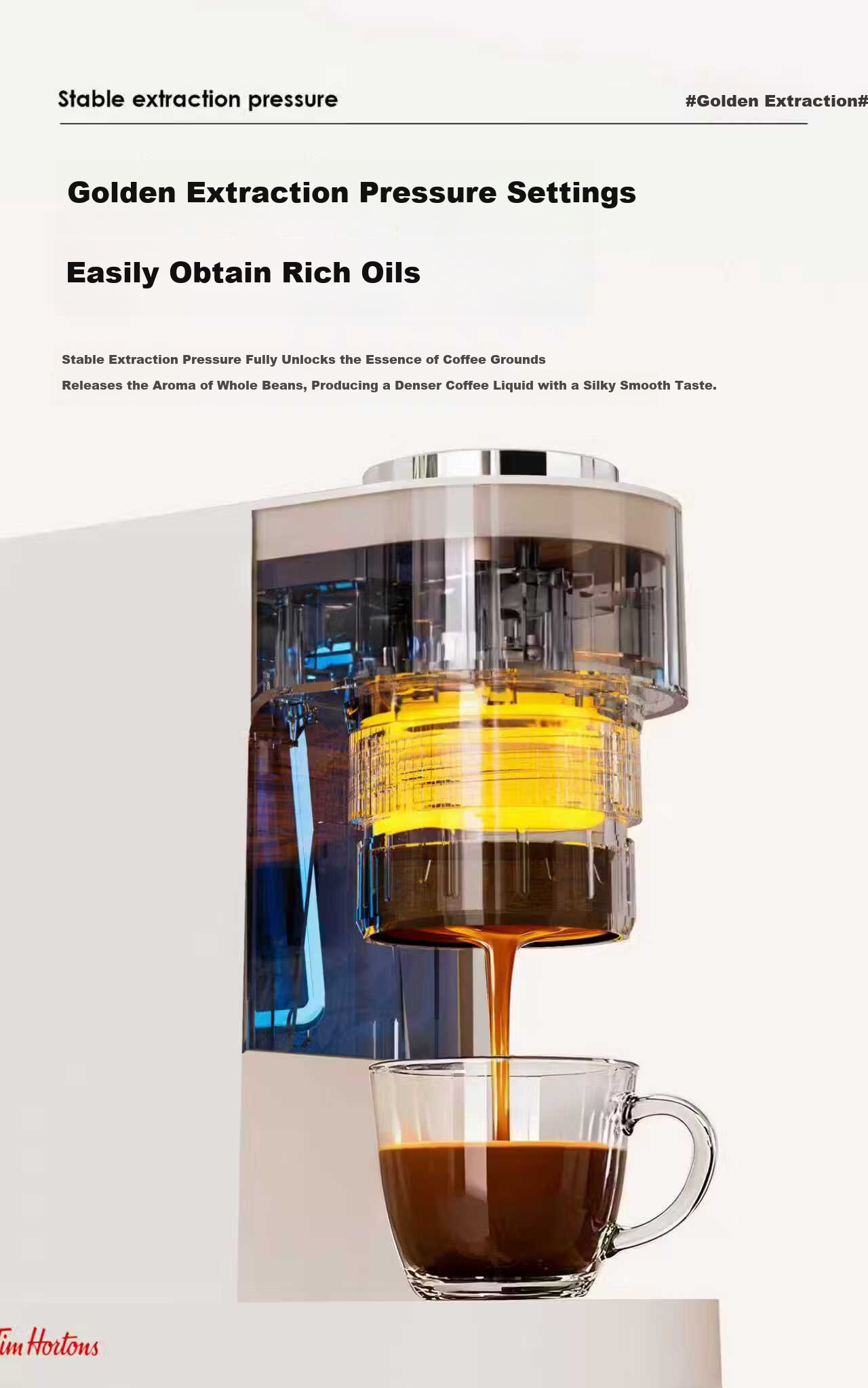 Tim Hortons Tianhao Capsule Coffee Machine Small Portable All-in-One Semi-Automatic Coffee Powder Capsule Dual-Use Office Birthday Gift A2 12