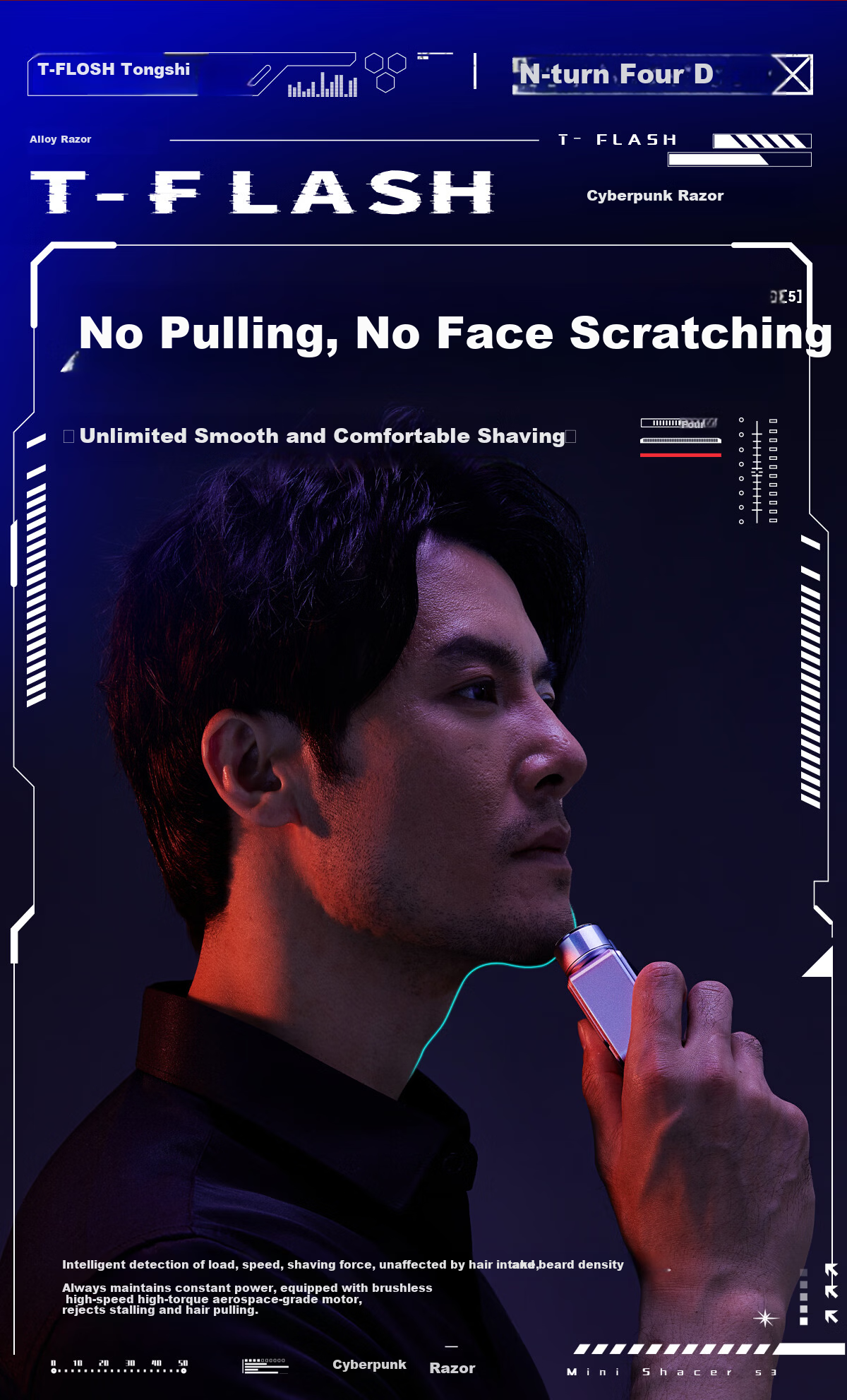 Tongshi Aiqi S9 High-Speed Dual-Head Alloy Body Portable Mini Men's Electric Shaver Birthday Anniversary Gift for Husband Boyfriend Custom Gift Box 15
