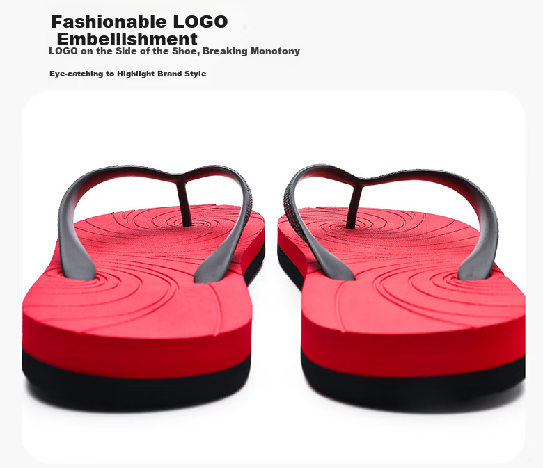 XTEP Men's Sports Flip Flops Summer Beach Shoes Soft Sole Thong Sandals A065 Black Red Size 39 11