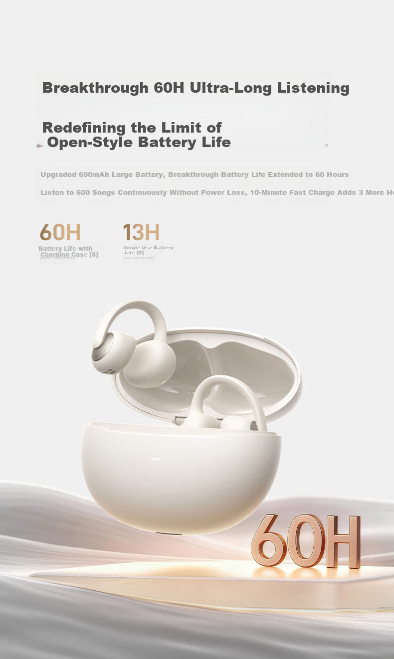 BASEUS [New Product | Exclusive First Release] MC2 Comfortable Ear Clip Bluetooth Headphones, Open-Style Non-In AI Translation Call Noise Reduction Sports Long Battery Life 2026 Latest Model 25