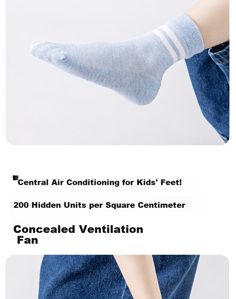 LangSha Boys Socks Spring Summer Autumn Thin Cotton Antibacterial Breathable White Kids Short Socks for School Age Children 9