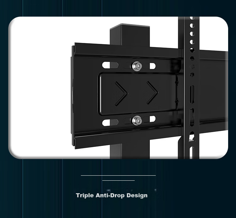 TAZD Mobile TV Stand (55-120 inch) Large Art TV Mount Compatible with PS5 Samsung Sony Huawei Skyworth Hisense TCL Floor Cart TV Cabinet 6