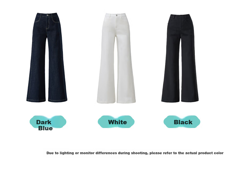 ESE-Y Golden Ratio Flared Jeans for Women 26 Spring New Slim Fit Stretch Cotton Flared Pants Black 25 31