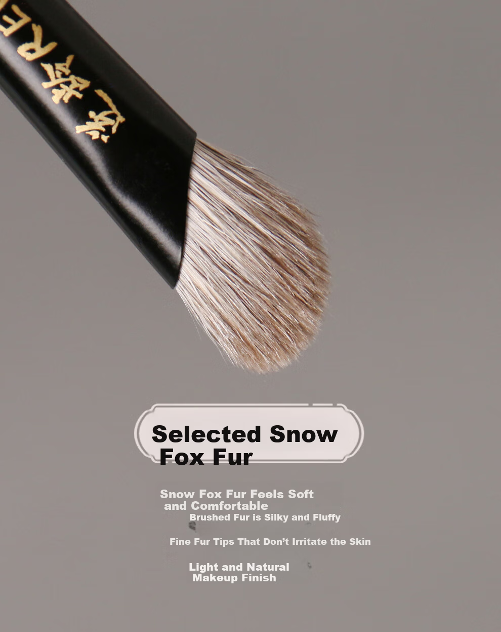 REVERSE Anti-Aging Sandalwood T09 Angled Nose Contour Brush Soft Animal Hair Slanted Head Beginner Portable Flat Makeup Brush 4