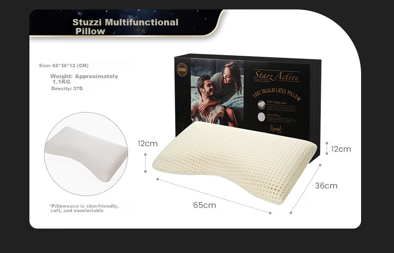 Dunlopillo Stuzzi Series Latex Pillow Refreshing Massage Pillow Dutch Imported Talalay Process Natural Latex Pillow 13