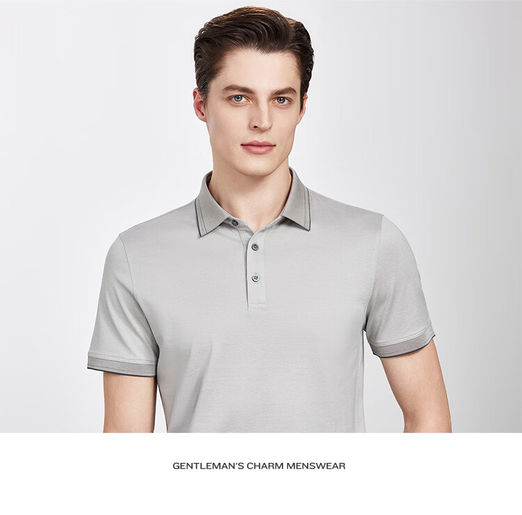 Antonio 55% Mulberry Silk Cooling Breathable High-End Short Sleeve Polo Shirt Men Summer Knitted Business Casual T-Shirt Top 37
