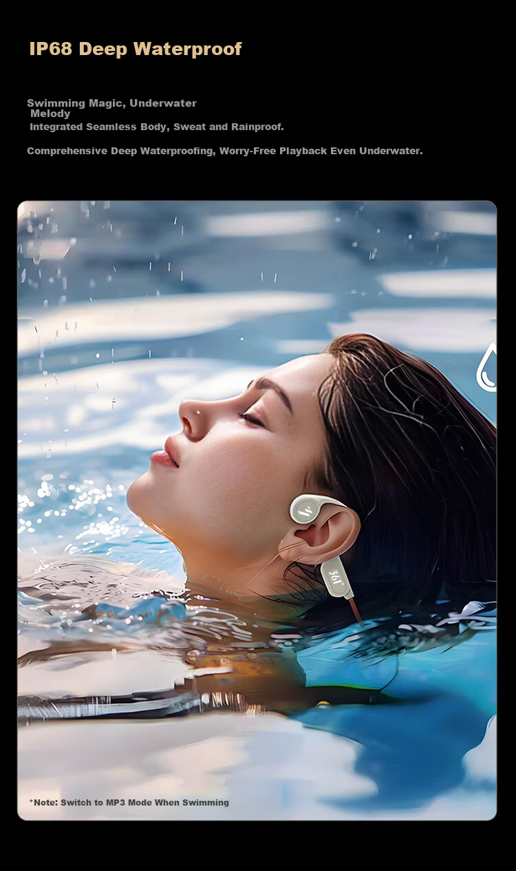 361° True Bone Conduction Bluetooth Earphones Open-Ear Sweatproof Sports Running Cycling Outdoor Long Battery Life YDG02 5
